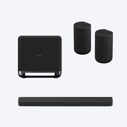 Sony Home Theatre Bundle | BRAVIA Theatre Bar 8 360 Spatial Sound Mapping Dolby Atmos®/DTS:X® | SA-SW5 Wireless Subwoofer | SA-RS5 Additional Wireless Rear Speakers