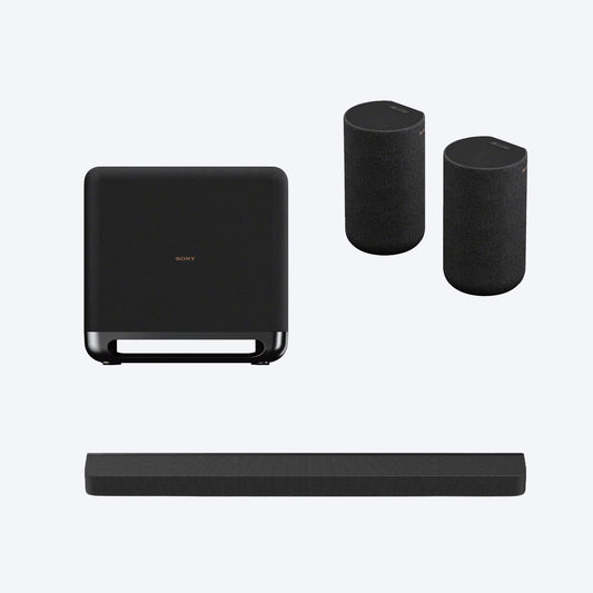 Sony Home Theatre Bundle | BRAVIA Theatre Bar 8 360 Spatial Sound Mapping Dolby Atmos®/DTS:X® | SA-SW5 Wireless Subwoofer | SA-RS5 Additional Wireless Rear Speakers